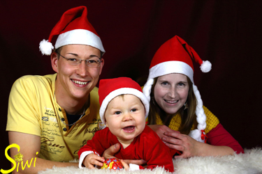 Frohe Weihnachten ganz in Familie.