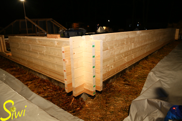 Baufortschritt am Ende des ersten Arbeitstages.