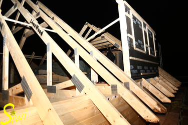 Der Giebel mit der Gaube.