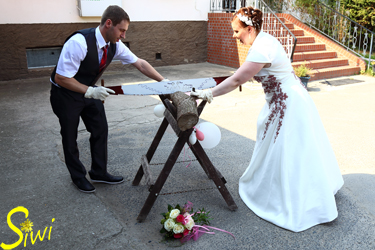 Schwerstarbeit bei 38 Grad - aber geschafft.